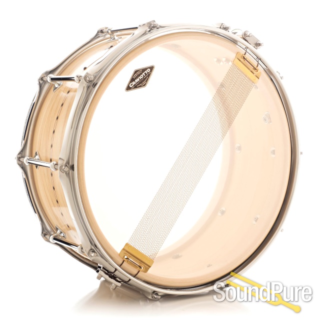 Craviotto 6.5x14 Poplar Custom Shop Snare Drum w/Inlay BB/BB — image 2