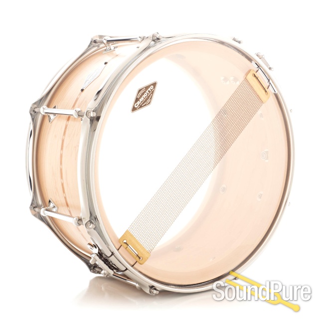 Craviotto 6.5x13 Maple Custom Snare Drum-Walnut Inlay — image 2