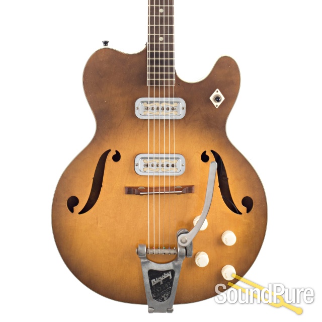 Harmony H74 Meteor Sunburst Semi-Hollow Guitar - Used — image 1