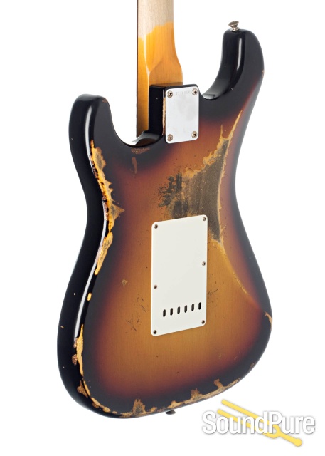 Fender CS 1960 Strat Heavy Relic Sunburst #R110064 - Used — image 2