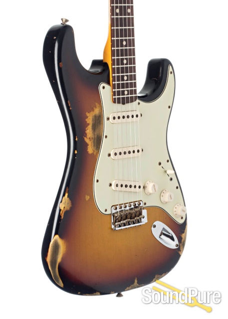 Fender CS 1960 Strat Heavy Relic Sunburst #R110064 - Used — image 3