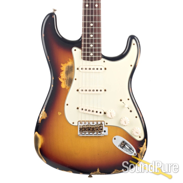 Fender CS 1960 Strat Heavy Relic Sunburst #R110064 - Used — image 1