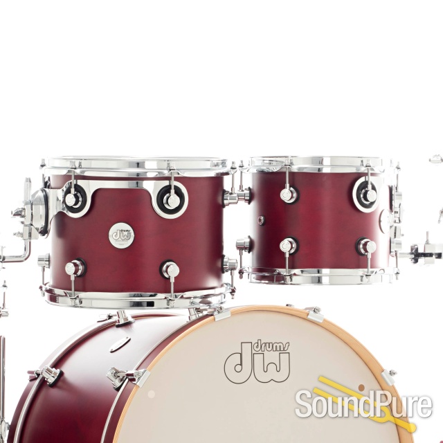 DW 4pc Design Series Limited Edition Drum Set - Deep Cherry — image 5