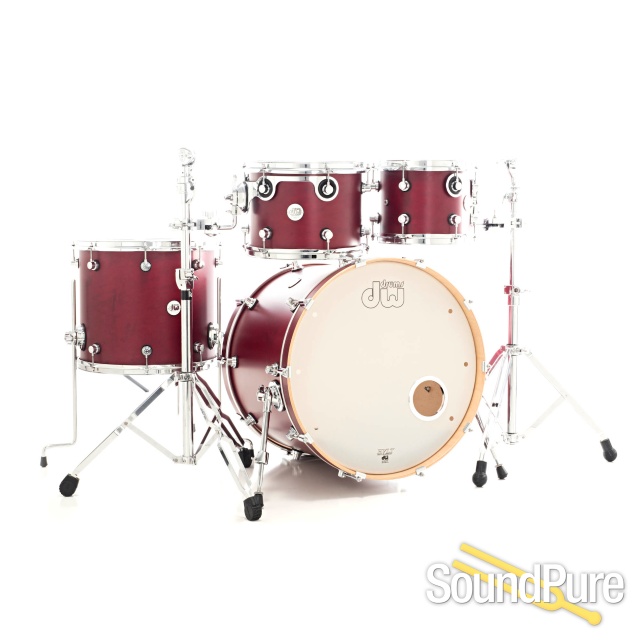 DW 4pc Design Series Limited Edition Drum Set - Deep Cherry