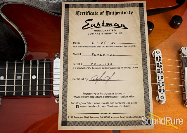 Eastman Romeo-SC Semi-Hollow Electric Guitar #P2100139 — image 6