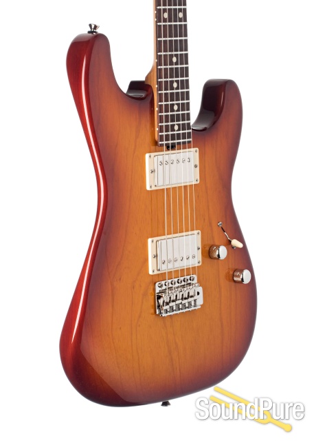 Tuttle Custom Classic S Cherry Burst Electric Guitar #677 — image 3