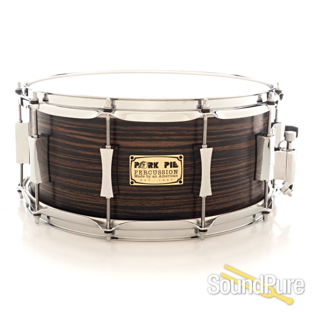 Pork Pie 6.5x14 Maple Snare Drum Macassar Ebony Veneer — image 1