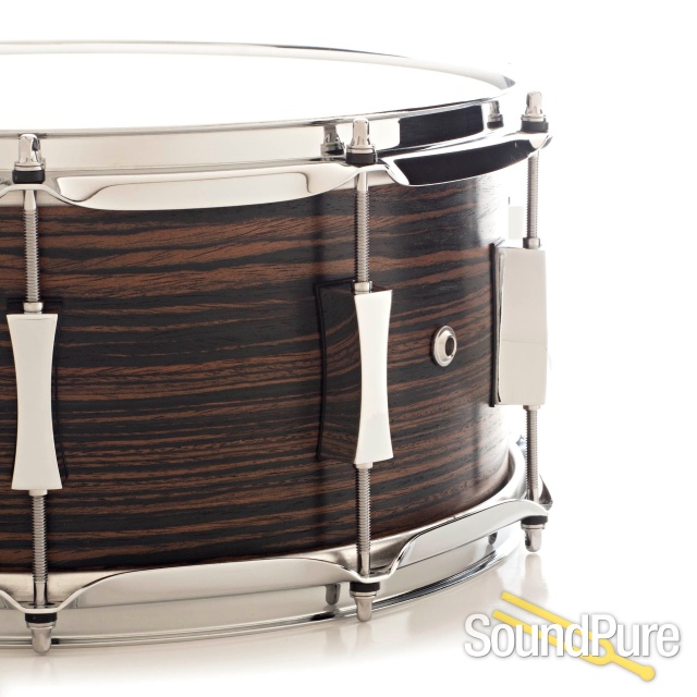 Pork Pie 6.5x14 Maple Snare Drum Macassar Ebony Veneer — image 3