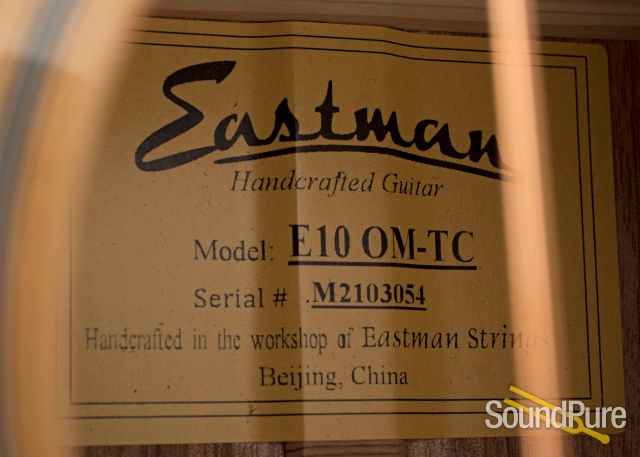 Eastman E10OM-TC Adirondack/Mahogany #M2103054 — image 4