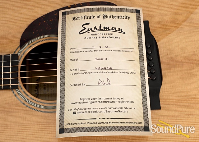 Eastman E10D-TC Adirondack/Mahogany Acoustic #M2104035 — image 5