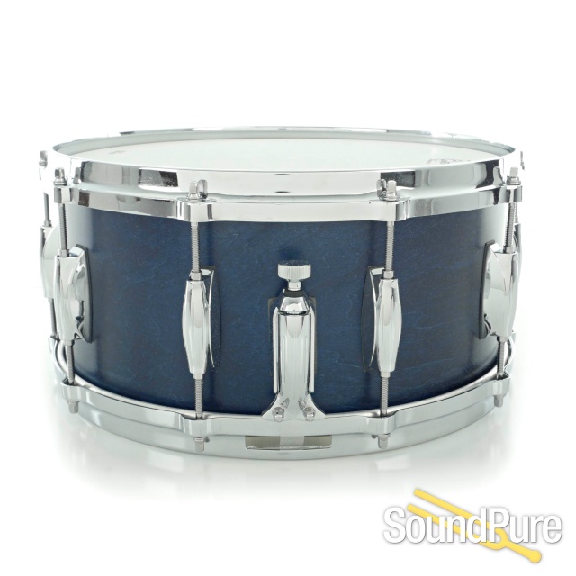 Gretsch 6.5x14 USA Custom Maple Snare Drum-Satin Azure — image 2