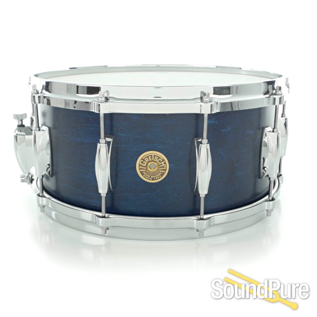 Gretsch 6.5x14 USA Custom Maple Snare Drum-Satin Azure