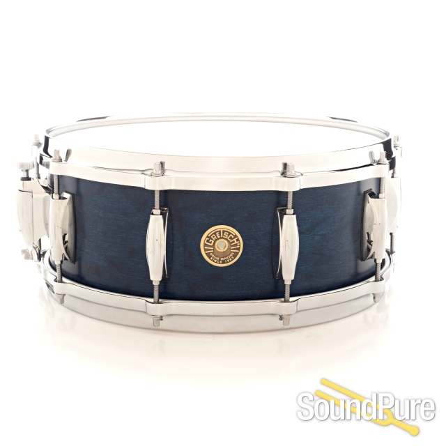 Gretsch 5.5x14 USA Custom Maple Snare Drum-Satin Azure