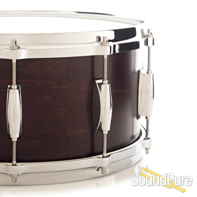 Gretsch 6.5x14 USA Custom Maple Snare Drum-Satin Dark Walnut — image 3
