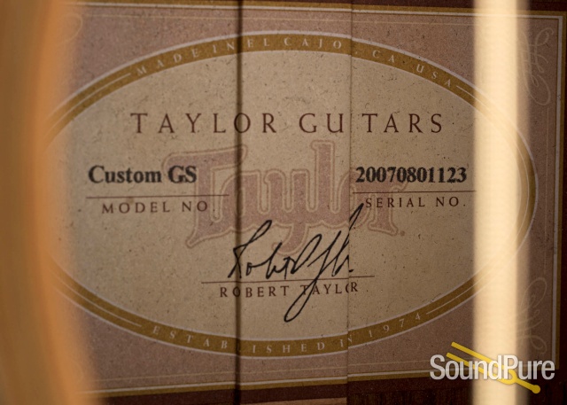 Taylor Custom GS Sitka/Indian Rosewood #20070801123 - Used — image 4