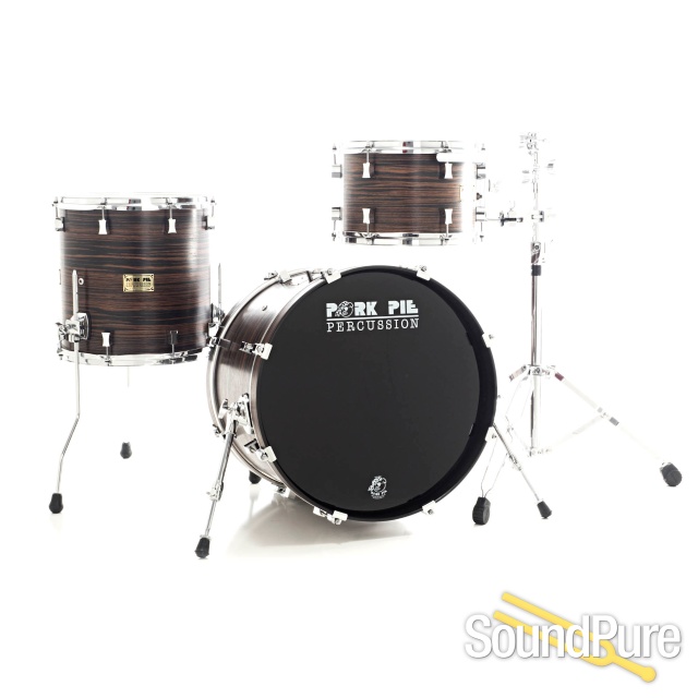Pork Pie 3pc Maple Drum Set- Macassar Ebony 12/14/20