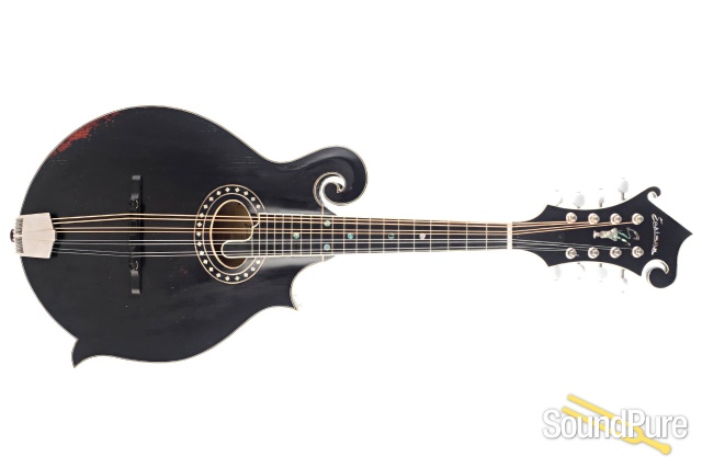 Eastman MD814/v Black Addy/Maple F-Style Mandolin #N2102366 — image 5