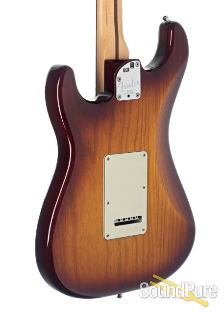 Fender Am Deluxe Ash Strat Cherry Sunburst #10051190 - Used — image 2