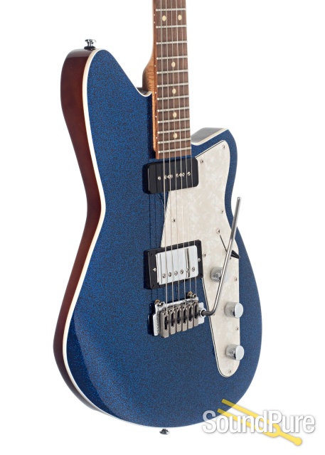 Reverend Double Agent W Blue Sparkle Guitar #41567 - Used — image 3