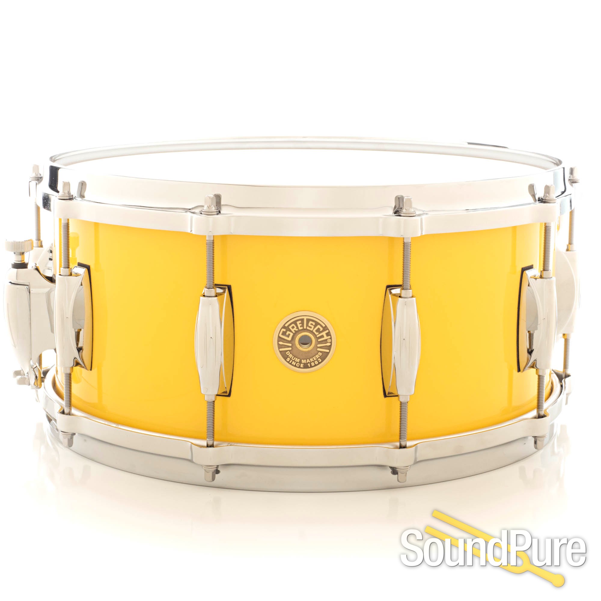 Gretsch 6.5x14 USA Custom Maple Snare DrumYellow Gloss