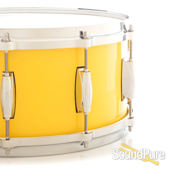 Gretsch 6.5x14 USA Custom Maple Snare Drum-Yellow Gloss — image 3