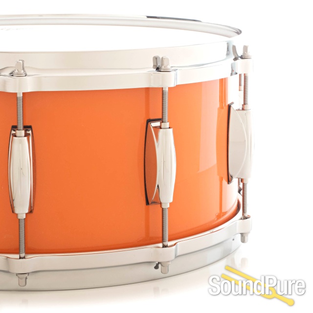 Gretsch 6.5x14 USA Custom Maple Snare Drum-Orange Gloss — image 3