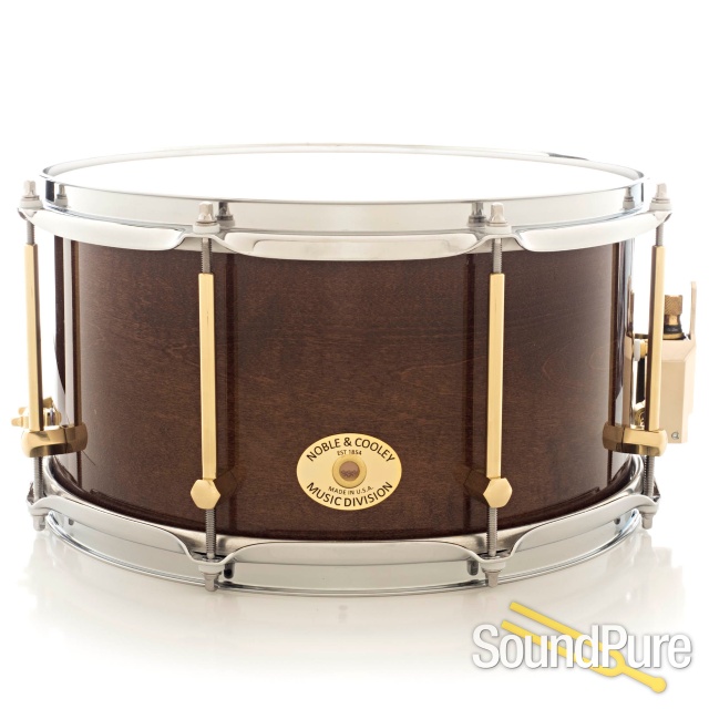 Noble & Cooley 7x13 SS Classic Maple Snare Drum-Espresso — image 1