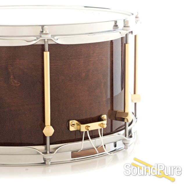 Noble & Cooley 7x13 SS Classic Maple Snare Drum-Espresso — image 3