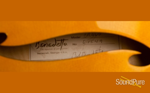 Benedetto Bravo Honey Blonde/Espresso S1549 Archtop Guitar — image 5
