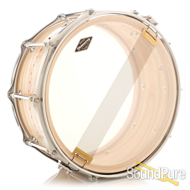 Craviotto 6.5x14 Ash Custom Shop Snare Drum w/ Red Inlay — image 2