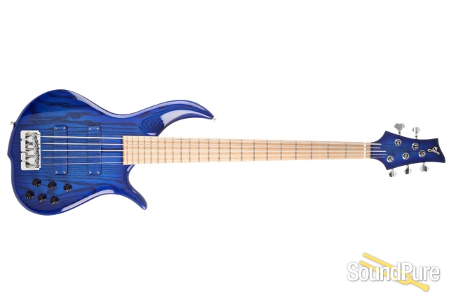 F-Bass BN5 Transparent Blue 5-String Bass #421013 - Used — image 9