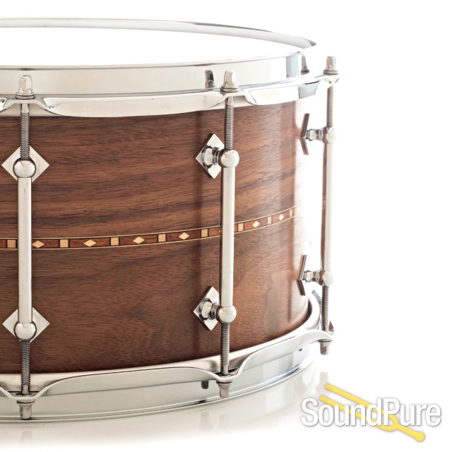 Craviotto 6.5x14 Walnut Custom Shop Snare Drum w/Inlay 30 — image 3