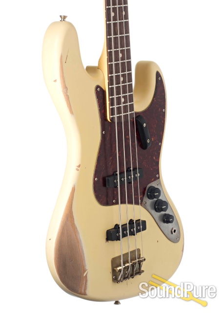 Nash JB-63 Vintage White Bass Guitar #SND-188 — image 3