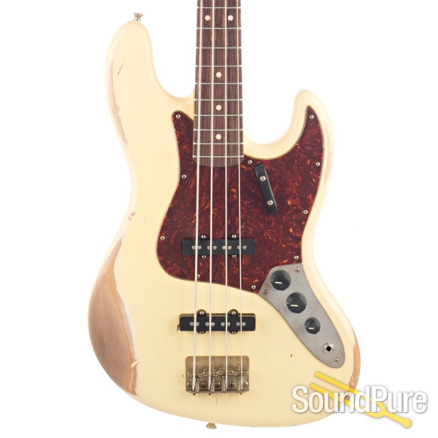 Nash JB-63 Vintage White Bass Guitar #SND-188 — image 1