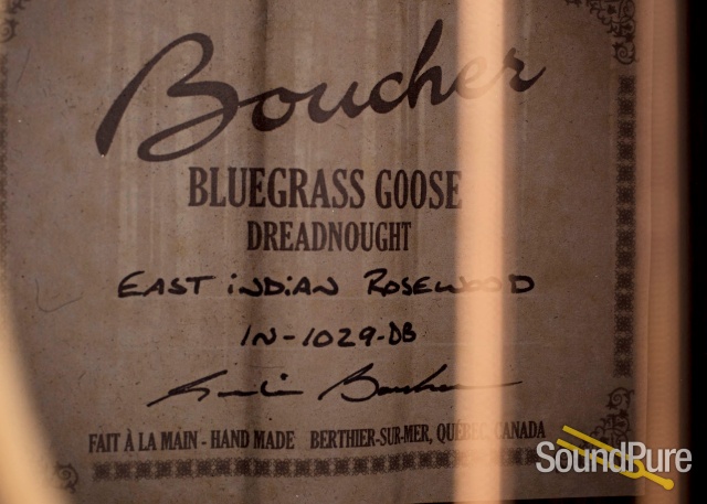 Boucher BG-52 Adirondack/Indian Rosewood #IN-1029-DB - Used — image 4