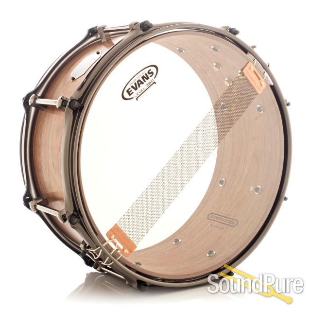 Noble & Cooley 6.5x13 Walnut Ply Snare Drum-Matte Black — image 2