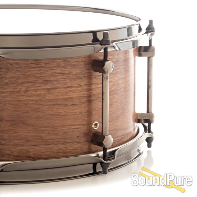 Noble & Cooley 6.5x13 Walnut Ply Snare Drum-Matte Black — image 3