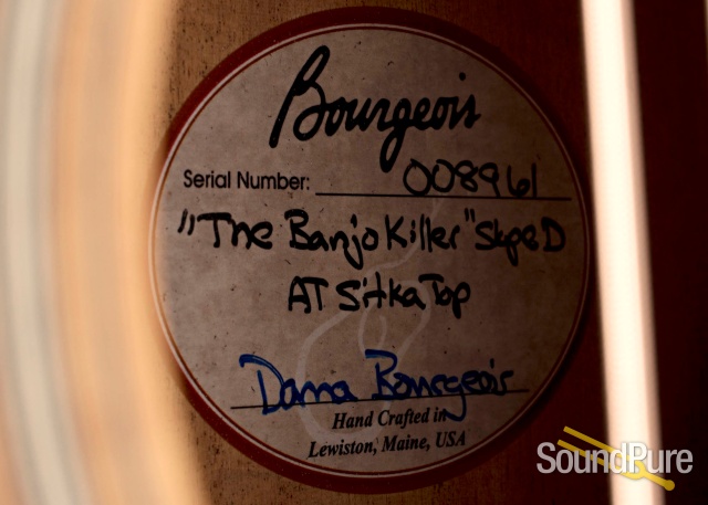Bourgeois Banjo Killer AT Sitka/Mahogany Guitar #8961 - Used — image 4