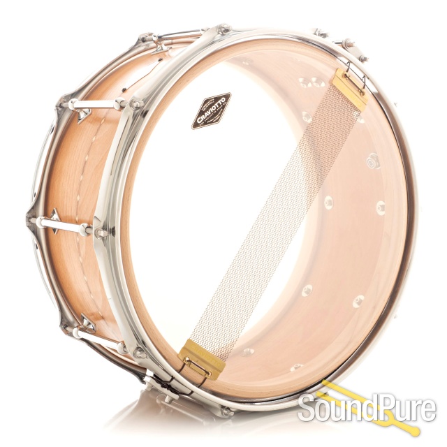 Craviotto 6.5x14 Beech Custom Snare Drum- Cherry Inlay BB/BB — image 2