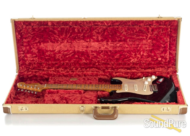 Fender CS LTD NAMM '56 Strat Aged Black #CZ532559 - Used — image 4
