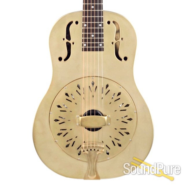 National Raw Brass 12-Fret NRP Resonator Guitar #23806 — image 1