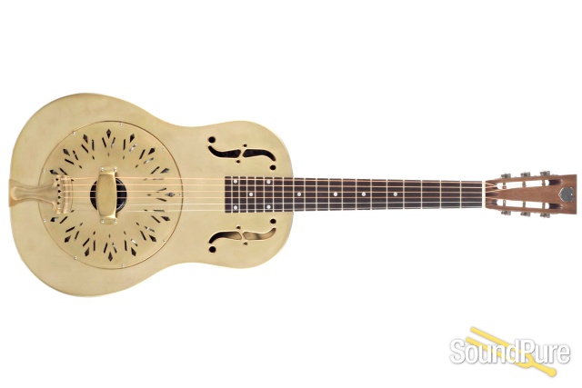 National Raw Brass 12-Fret NRP Resonator Guitar #23806 — image 8