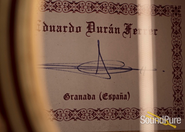 Eduardo Duran Ferrer Concert Blanca Flamenco Guitar - Used — image 4