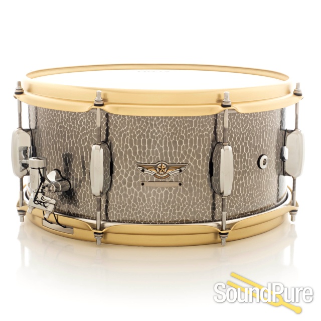 Tama 6.5x14 Star Reserve Hammered Aluminum Snare Drum — image 1