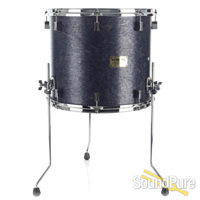 Pork Pie 4pc Maple Drum Set- Brandied Peach-Royal Blue Oil — image 6