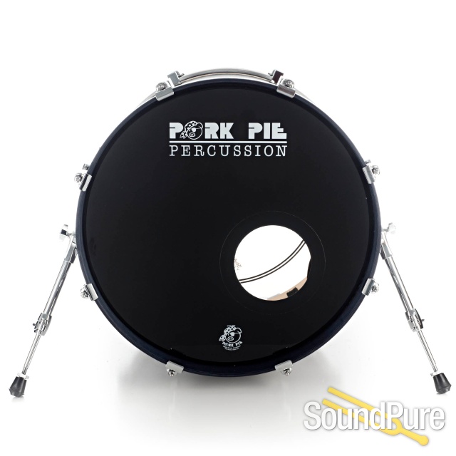 Pork Pie 4pc Maple Drum Set- Brandied Peach-Royal Blue Oil — image 11