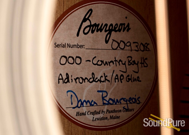 Bourgeois 000 Country Boy - HS Adirondack/Mahogany #9308 — image 4