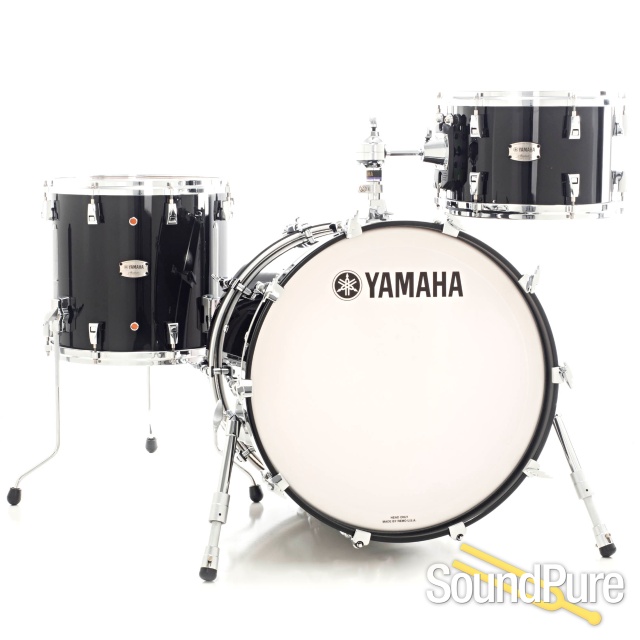 Yamaha 3pc Absolute Hybrid Maple Drum Set-Solid Black -20 — image 9