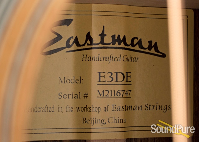 Eastman E3DE Sitka/Ovangkol Acoustic Guitar #M2116747 — image 4