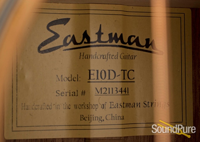 Eastman E10D-TC Adirondack/Mahogany Acoustic #M2113441 — image 4
